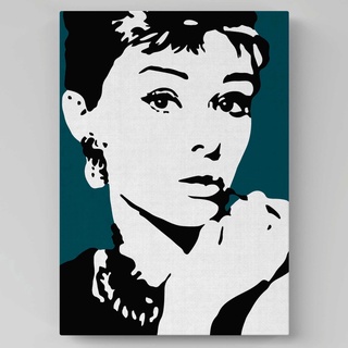Kit Pintura Numerada - Audrey Hepburn - Tintas + Tela
