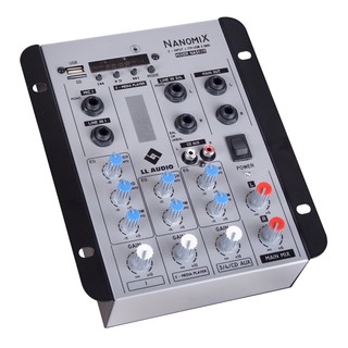 Mesa De Som Mixer 2 Canais LL Audio NA302R USB E Bluetooth