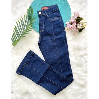 Calça Jeans Faminina Flare Cintura Super Alta Azul Escuro (1)