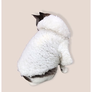 roupa pet carneirinho branco roupinha de gato roupinha de cachorro
