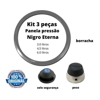 Kit para Panela de Pressão Nigro Eterna Borracha-Selo-Peso Original