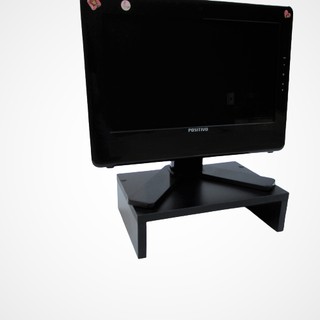 Suporte mesa para monitor Lcd 30 x 20 cm com 8,5 de altura em MDF Preto (1)