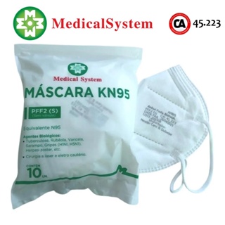 Mascaras Medical System PFF2 c/ Registro ANVISA - Com elásticos nas orelhas kn95 n95 (1)