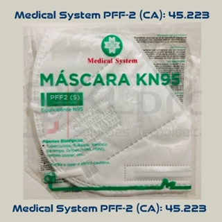 Mascaras Medical System PFF2 c/ Registro ANVISA - Com elásticos nas orelhas kn95 n95 (2)