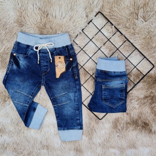 Calça bebe jeans menino com elastano 0 a 12 meses (3)