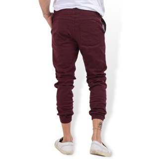Calça Jogger Sarja Colorida Jeans Masculina (2)
