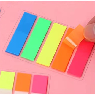 (100 Folhas / 50 x 13 mm) Marcador de Página Flag Plastico 5 cores Fluorescentes Adesivo AutoAdesivo 5 Unidades (1)