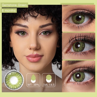 Magister Novo Lentes De Contato Colorida Verde Olhos Natural Para Maquiagem Anual 1 Par (4)