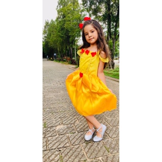 Vestido Infantil Menina Fantasia a Bela e a Fera (2)