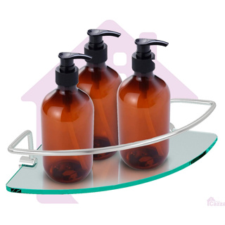 Kit Acessórios Banheiro inox 5peças + 2 Porta Shampoo Canto cod403 (2)