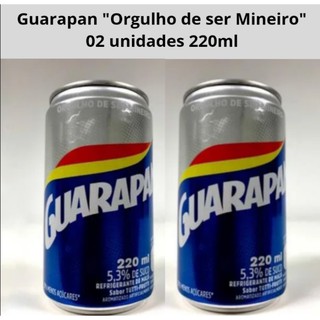 Guarapan 02 latas 220ml Refrigerante de Maçã sabor Tutti-Frutti "Orgulho de ser Mineiro"
