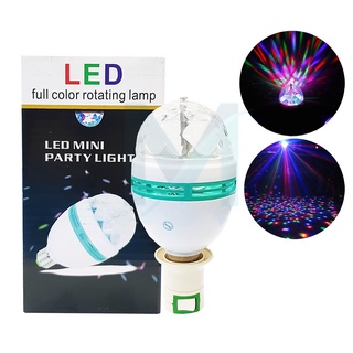 Bola de discoteca rotativa com luzes de led rgb, 3w, iluminação para festa, casamento, natal, lâmpada colorida, projetor