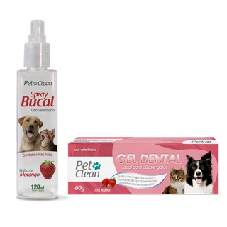 Kit Bucal Para Pets - Menta, Morango e Tutti Frutti - Pet Clean