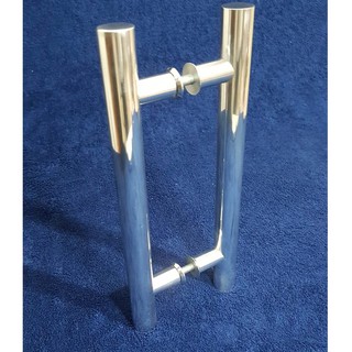 Puxador tubular Para Porta Madeira ou Vidro ou Pivotante 30 cm Alumínio Polido ou escovado