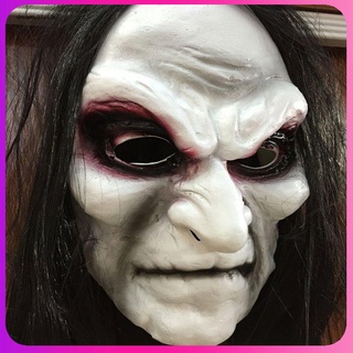 Promoção Máscara Halloween Zumbi Props Grudge Hedging Máscara Zumbi Realista Masquerade Halloween Máscara De Cabelo Longo Máscara Assustador (4)