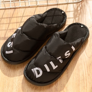 Nova Qualidade Do Inverno Deslizamento Mulheres Chinelo Em Casa Sapatos De Algodão Quente Confortáveis Para Baixo Homens Chinelos Cupl