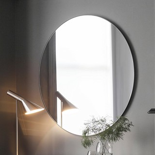Espelho de Vidro Lapidado 50cm Diâmetro com Dupla Face