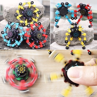 Novo DIY Fingertip Deformável Spinner Fidget Pião Brinquedo Crianças Cadeia Anti-Stress Transformável Criativo Gyro Mecânico