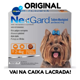 NexGard Antipulgas Carrapatos para Cães de 2 a 4 Kg - 1 Tablete