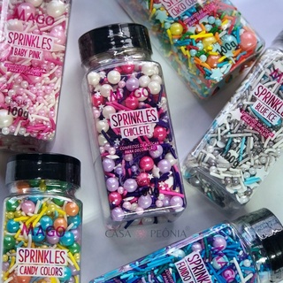Sprinkles Confeitos de Açúcar para Decoração 100g 1 Unidade - Mago