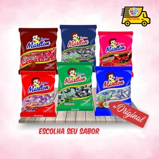 Bala Sabor Original Marllon Tamarindo Hortelã Canela Cidreira Morango e Coco 100G