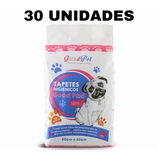 Tapete Higienico Para Cachorro Slim 60X60 - Pacote com 30 Unidades