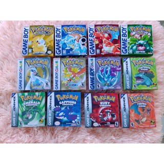conjunto de 12 caixas repro do pokemon do gameboy classic color e advance gb gbc e gba