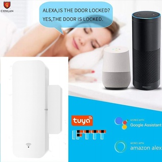 Tuya WiFi Smart Door Sensor Door Window Open / Closed Detectors Wifi Home Alarm Works With Alexa Google Home