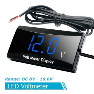 Medidor De Voltagem Voltímetro Com Display Digital LED 12V Para Motocicleta (6)