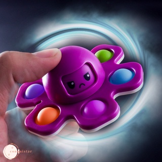 【NEW】fidget toys Polvo Rosto Pop It Infantil Fidget Spinner Brinquedos