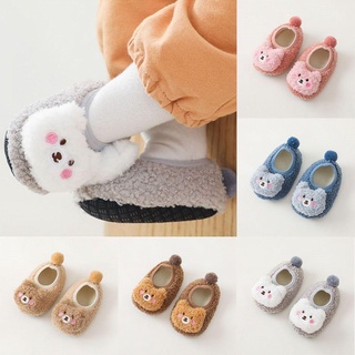 BOOMOON Mulitcolor Non-slip Fall/Winter Cute Cotton For Baby Boy Baby Girl Baby Floor Socks Toddler Shoes/Multicolor (5)