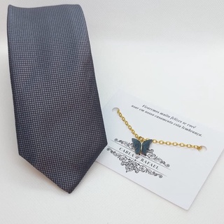 kit Gravata para padrinho com pulseira para madrinha grafite para casamento