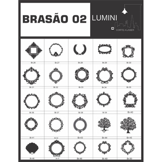Aplique Brasão mdf 6 cm - kit 15 unidades (3)