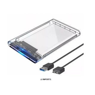 Case Hd Externo Transparente 2.5 Notebook Usb 3.0 Ps4 Xbox One Pc 6gbps