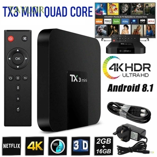 Taylor Tx3 Mini Quad Core Android 8.1 Multimedia Player Hdmi Equipamentos De Vídeo Caixa De Tv Inteligente Caixa De Tv