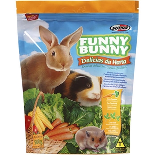 Ração para Hamster, Porquinho da India, Coelho Funny Bunny delicias da horta 500g