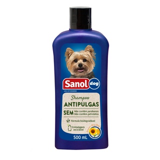 Shampoo Sanol Dog Anti Pulgas Girassol Para Cachorros 500ml