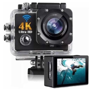 Kit Câmera Filmadora Sport 4k Ultra Hd Wi-Fi Estilo Gopro + Cartão 64Gb + Controle S/Fio + Bateria Extra (9)