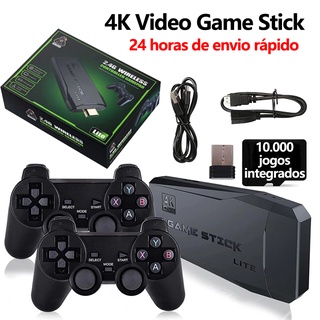 Console de Videogame Sem Fio 4K HD 10000 Jogos Clássicos Game stick