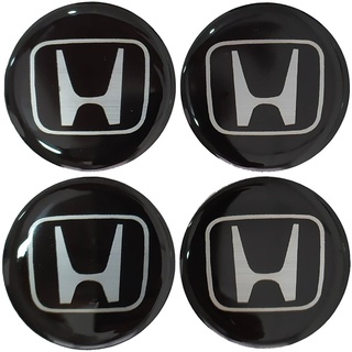Jogo 4 Emblemas De Calotas Resinado Honda 48mm Civic Fit City