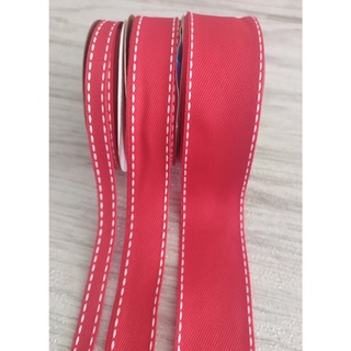 Fita Jeans Vermelha Pesponto Branco - Sinimbu - Cor 02 - 1 metro