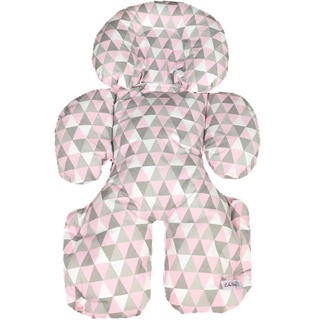Almofada forro acolchoado para ajustar o bebê em aparelho bebê conforto, cadeirinha e carrinhos 70 cm x 40 cm produto lika baby bandeirola rosa
