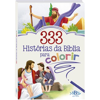 LIVRO 333 HISTÓRIAS DA BÍBLIA PARA COLORIR 320 PÁGINAS SBN EDITORA