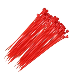 Abraçadeira nylon vermelha Starfer 150x3,6mm com 100