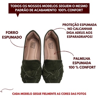 Sapato Sapatilha Mocassim Feminina Sandália Rasteirinha Social Casual Preto Bico Fino Moda (7)