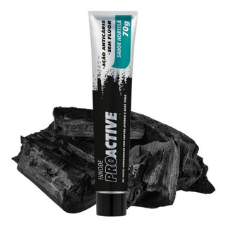 Clareador dental com carvão ativado e aloe vera Proactive hinode gel dental pasta de dente