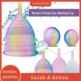 🌱Beleza Copo/Coletor Menstrual Inciclo multicolorido /Fleurity Saúde Menstrual