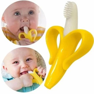 Mordedor Massageador Bebê Escova Banana Dentinhos Bpa Free