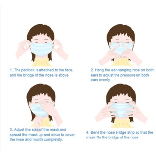 KIT 50PC Máscara Rosa Mascara Descartável De Proteção Facial Tripla Camada Com Clipe Nasal (4)
