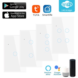 Interruptor Wifi/Inteligente Touch Com Controle Por APP &quot;Smart Life&quot; Amazon Para Parede-Remote control with Google home PIGGLE01 (8)